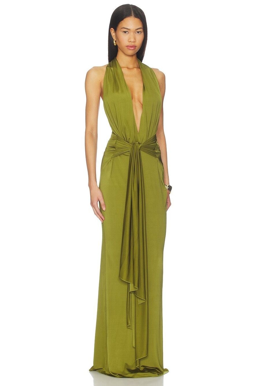 Lovers and Friends CORALIE EVENING DRESS IN CHARTREUSE Size Small $278 - Picture 2 of 9